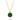 Collier mit Anhänger Zirkonia grün 4mm Gold 585/000
