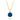 Collier mit Anhänger Zirkonia blau 4mm Gold 585/000