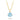 Collier mit Anhänger Zirkonia aqua 4mm Gold 585/000