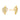 Ohrstecker Blatt mit 20 Zirkonia Gold 585/000