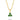 Collier Anhänger mit 3 Zirkonia grün Gold 585/000