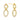 Ohrstecker mit 62 Zirkonia Gold 585/000