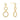 Ohrstecker mit 80 Zirkonia Gold 585/000