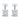 Lovebird Ohrstecker mit Zirkonia Princess Cut Silber 925/000