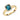 Lovebird Damenring London Blue Topas & 28 Brillanten 0.10 ct. Gold 585/000