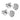 Lovebird Ohrstecker mit 14 Zirkonia Silber 925/000