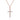 Lovebird Collier Kreuz mit 16 Zirkonia Silber 925/000 rosé vergoldet